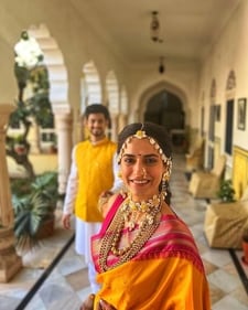 Kashmira looked radiant in yellow at the pre-wedding festivities (Instagram) Kashmira looked radiant in yellow at the pre-wedding festivities (Instagram)