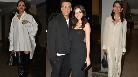 Malaika Arora, Karan Johar, Ananya Panday, Navya Nanda at Neha Dhupia, Angad Bedi's housewarming