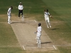 India's Jasprit Bumrah celebrates after taking the wicket of England's Ben Foakes 