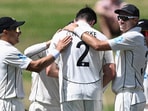 Will O'Rourke gets congratulated by his teammates