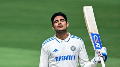 India's Shubman Gill celebrates after scoring a century (AFP) India's Shubman Gill celebrates after scoring a century (AFP)