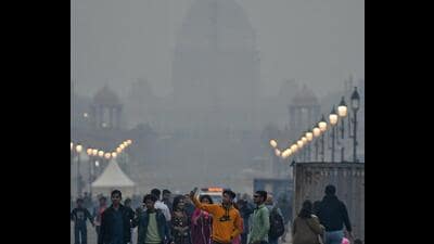 Haze around Rashtrapati Bhavan due to fog in New Delhi. (ANI Photo) Haze around Rashtrapati Bhavan due to fog in New Delhi. (ANI Photo)
