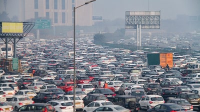 Traffic crawled at a snail's pace in Delhi-NCR on Tuesday morning as police placed multiple layers of barricades on the Singhu, Tikri and Ghazipur borders in view of the farmers' march to the national capital. (PTI) Traffic crawled at a snail's pace in Delhi-NCR on Tuesday morning as police placed multiple layers of barricades on the Singhu, Tikri and Ghazipur borders in view of the farmers' march to the national capital. (PTI)