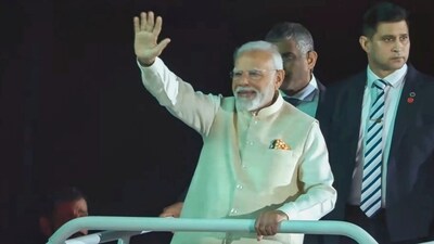 Prime Minister Narendra Modi during the 'Ahlan Modi' programme, in Abu Dhabi, UAE, Tuesday, Feb. 13, 2024. (PTI) Prime Minister Narendra Modi during the 'Ahlan Modi' programme, in Abu Dhabi, UAE, Tuesday, Feb. 13, 2024. (PTI)