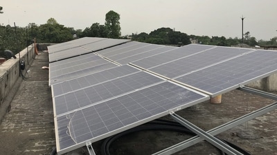 Under rooftop installation, solar photovoltaic (PV) panels are fixed atop a building, home, or a residential property. (Representational image) Under rooftop installation, solar photovoltaic (PV) panels are fixed atop a building, home, or a residential property. (Representational image)