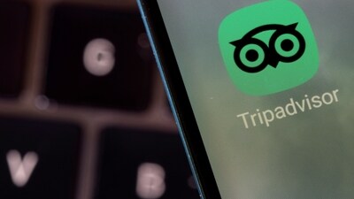 Tripadvisor app is seen on a smartphone (REUTERS)