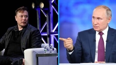 Tesla CEO Elon Musk and Russian President Vladimir Putin Tesla CEO Elon Musk and Russian President Vladimir Putin