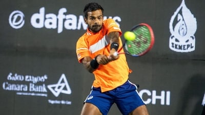 Nagal, who won the Chennai Open on Sunday, waltzed past his French opponent 6-2, 6-2 in an hour and 28 minutes. Nagal, who won the Chennai Open on Sunday, waltzed past his French opponent 6-2, 6-2 in an hour and 28 minutes.