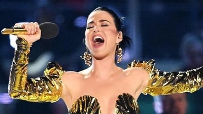 Singer Katy Perry wore a custom-gilded gold ballgown featuring a corseted bodice by Vivienne Westwood for King Charles III’s coronation concert earlier this year (Photo: Instagram) Singer Katy Perry wore a custom-gilded gold ballgown featuring a corseted bodice by Vivienne Westwood for King Charles III’s coronation concert earlier this year (Photo: Instagram)