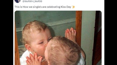 Kiss Day 2024: Snapshot of a meme shared on X. (X/@WeRWht_WeR98)