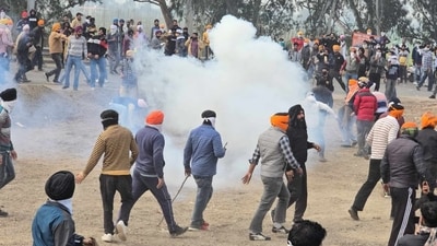 Haryana Police started firing tear gas shells at Shambhu border (Punjab-Haryana border) as protesters reached the border two hours after their Chalo Delhi march started on Tuesday.