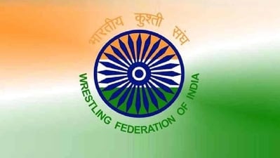 Wrestling Federation of India (WFI) logo Wrestling Federation of India (WFI) logo