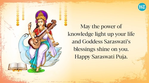 Basant Panchami 2024 wishes: Maa Saraswati is the goddess of learning, music, and the arts. (HT Photo) Basant Panchami 2024 wishes: Maa Saraswati is the goddess of learning, music, and the arts. (HT Photo)
