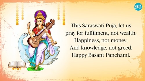 Basant Panchami 2024 wishes: Hindus worship Goddess Saraswati on this special occasion. (HT Photo) Basant Panchami 2024 wishes: Hindus worship Goddess Saraswati on this special occasion. (HT Photo)