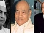 Former prime ministers Narasimha Rao and Chaudhary Charan Singh and the pioneer of India’s Green Revolution MS Swaminathanwere conferred the Bharat Ratna award on Friday. (HT Photo) Former prime ministers Narasimha Rao and Chaudhary Charan Singh and the pioneer of India’s Green Revolution MS Swaminathanwere conferred the Bharat Ratna award on Friday. (HT Photo)