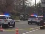 All three of the officers, according to the police, were taken to nearby hospitals with non-life-threatening injuries.