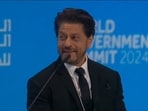 Shah Rukh Khan at World Government Summit 2024 in Dubai on Wednesday. Shah Rukh Khan at World Government Summit 2024 in Dubai on Wednesday.