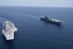 The carrier task forces of INS Vikramaditya and INS Vikrant while enroute to Minicoy Islands will be a sight to behold