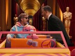 Ryan Gosling and Jimmy Kimmel in a new promo for the Oscars. Ryan Gosling and Jimmy Kimmel in a new promo for the Oscars.