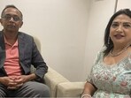 Retired Indian Navy commander BK Verma with his wife. Retired Indian Navy commander BK Verma with his wife.
