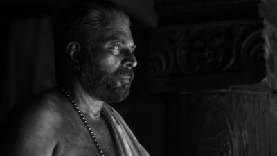 Mammootty in a still from Bramayugam Mammootty in a still from Bramayugam