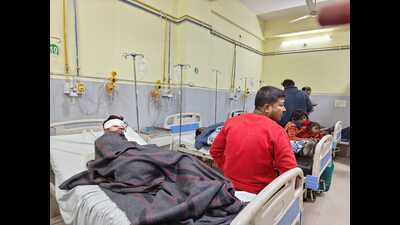 Injured undergoing treatment in hospital. (Sourced)