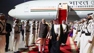Prime Minister Narendra Modi arrived in Doha on Wednesday. Prime Minister Narendra Modi arrived in Doha on Wednesday.