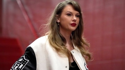 FILE - Taylor Swift enters Arrowhead Stadium before the start of an NFL football game between the Kansas City Chiefs and the Cincinnati Bengals, Dec. 31, 2023, in Kansas City, Mo. David Crowe, a Seattle man who police say has been stalking and harassing Swift, was ordered held without bail Thursday, Jan. 25, 2024, after he was arrested three times in recent days in front of the pop star's home in Manhattan's Tribeca neighborhood. (AP) FILE - Taylor Swift enters Arrowhead Stadium before the start of an NFL football game between the Kansas City Chiefs and the Cincinnati Bengals, Dec. 31, 2023, in Kansas City, Mo. David Crowe, a Seattle man who police say has been stalking and harassing Swift, was ordered held without bail Thursday, Jan. 25, 2024, after he was arrested three times in recent days in front of the pop star's home in Manhattan's Tribeca neighborhood. (AP)