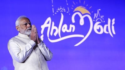 PM Modi earlier addressed the Indian diaspora in the 'Ahlan Modi' event at Zayed Sports Stadium in Abu Dhabi. (AFP)