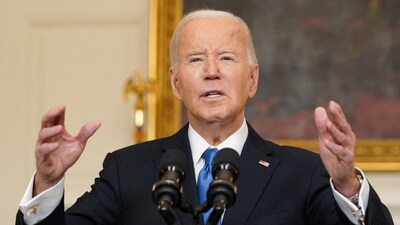 U.S. President Joe Biden speaks about the aid package for Ukraine, from the State Dining Room of the White House in Washington, D.C., U.S., February 13, 2024. REUTERS/Kevin Lamarque (REUTERS)