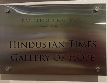HT Gallery of Hope at The Partition Museum, Amritsar. (Aparajitha Nair) HT Gallery of Hope at The Partition Museum, Amritsar. (Aparajitha Nair)