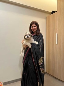 Rachna and her doggo, Oreo Rachna and her doggo, Oreo