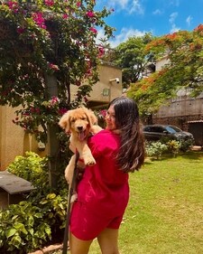 Disha with her puppy Sasha (Instagram) Disha with her puppy Sasha (Instagram)
