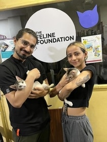 Mukta and her cats Mukta and her cats