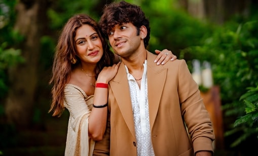 Surbhi Chandna and Karan R Sharma during their roka