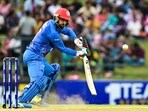 Afghanistan's Mohammad Nabi in action against Sri Lanka. Afghanistan's Mohammad Nabi in action against Sri Lanka.