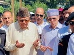 Jammu and Kashmir National Conference chief Farooq Abdullah and party vice-president and son Omar Abdullah. Jammu and Kashmir National Conference chief Farooq Abdullah and party vice-president and son Omar Abdullah.