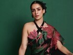 Sanya Malhotra in a Shriya Khanna floral saree(Photo: Instagram)