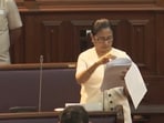 West Bengal chief minister Mamata Banerjee in assembly. West Bengal chief minister Mamata Banerjee in assembly.