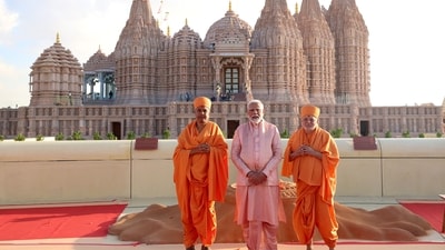 During the inauguration ceremony, PM Modi expressed his heartfelt commitment to the service of the motherland, stating, "I worship Maa Bharti. Every moment that the Supreme Being has given me is dedicated to Maa Bharti..."&nbsp; (ANI)