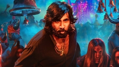 Eagle box office collection day 6: Ravi Teja in a still from Eagle. Eagle box office collection day 6: Ravi Teja in a still from Eagle.