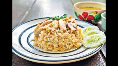 Khao Man Gai comes from China; most people now know it as Singapore Chicken Rice. (Shutterstock) Khao Man Gai comes from China; most people now know it as Singapore Chicken Rice. (Shutterstock)