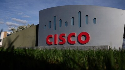 The Cisco logo is displayed in front of Cisco headquarters on February 09, 2024 in San Jose, California. (Getty Images via AFP) The Cisco logo is displayed in front of Cisco headquarters on February 09, 2024 in San Jose, California. (Getty Images via AFP)