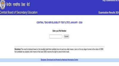 CTET January 2024 result out on ctet.nic.in, link here CTET January 2024 result out on ctet.nic.in, link here