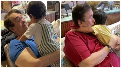 Randhir Kapoor is the perfect, cute grandpa to Jeh and Taimur. Randhir Kapoor is the perfect, cute grandpa to Jeh and Taimur.