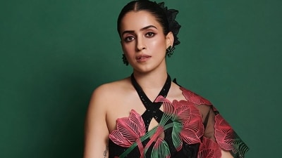 Sanya Malhotra in a Shriya Khanna floral saree (Photo: Instagram)