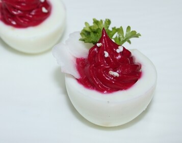 Romantic deviled eggs (Chef Mukesh Kumar) Romantic deviled eggs (Chef Mukesh Kumar)
