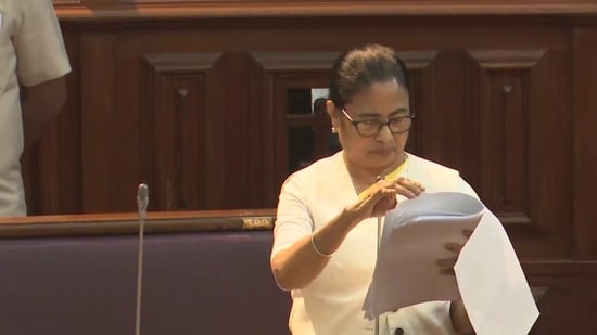 West Bengal chief minister Mamata Banerjee in assembly.