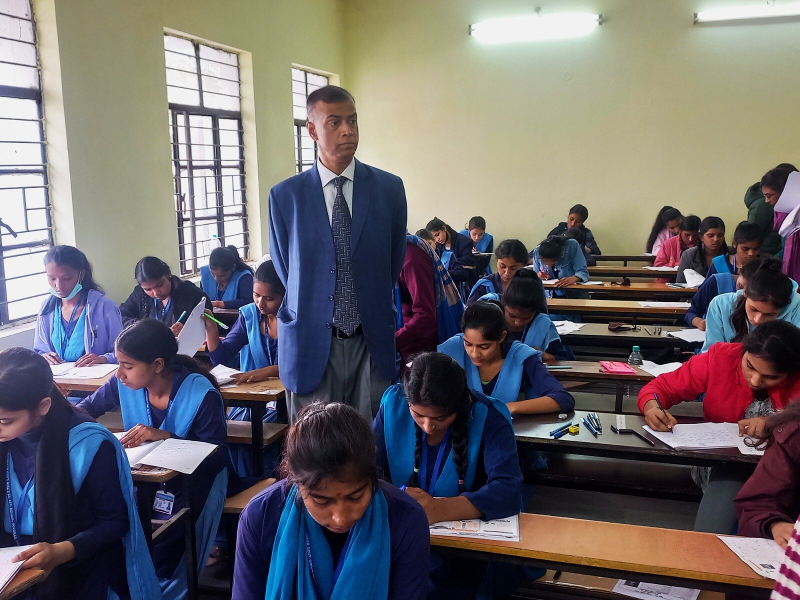 BSEB 10th Exam 2024: Bihar Board Chairman at exam centre BSEB 10th Exam 2024: Bihar Board Chairman at exam centre