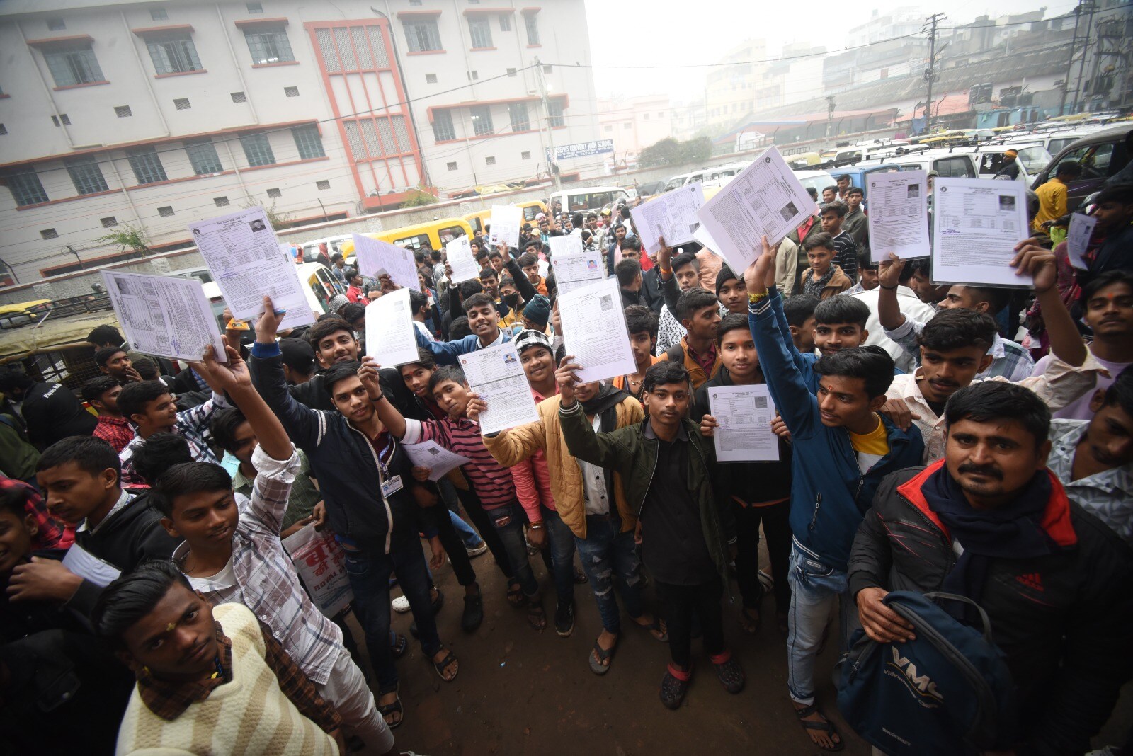 Students standing in queue to appear in the Bihar Board class 10th examination at Bankipur Girl's High School in Patna (Photo by Santosh Kumar) Students standing in queue to appear in the Bihar Board class 10th examination at Bankipur Girl's High School in Patna (Photo by Santosh Kumar)